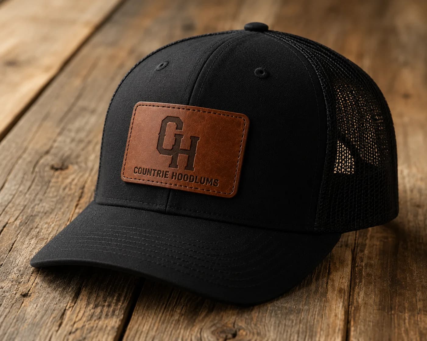 Leather Patch Trucker